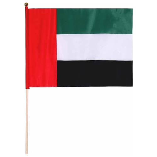 UAE mini flags with wooden stick 12 pieces