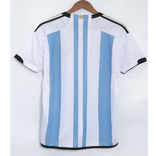 Argentina Three Star Home Kit – Jersey + Shorts, Champions Edition