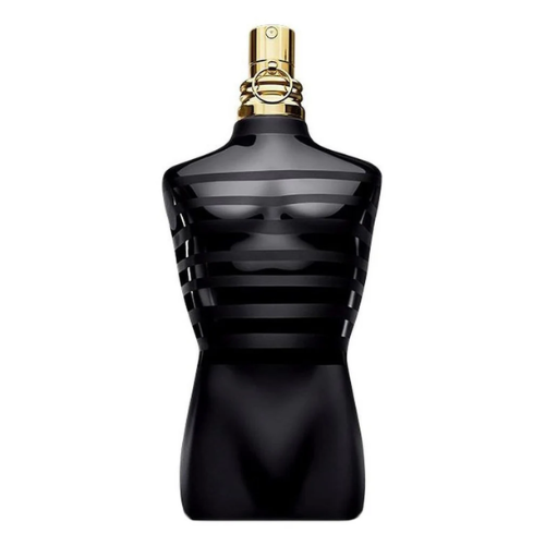 Le Male Le Parfum black and gold torso bottle design