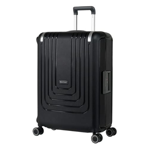 EMINENT Vertica Hard Case Luggage Trolley – Lightweight Polypropylene Suitcase with 4 Double Spinner Wheels & TSA Lock