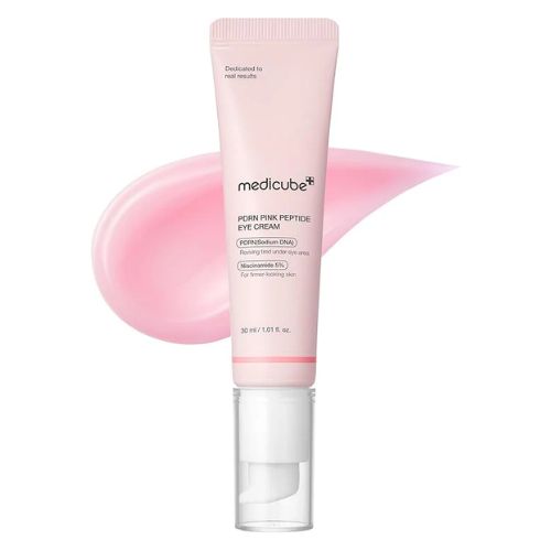 Medicube PDRN Pink Peptide Eye Serum 1.01fl.oz – Salmon DNA PDRN, 99% retinol, niacinamide and 10-peptide complex for fine lines, dark circles and puffiness