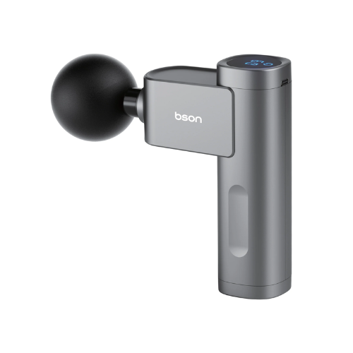 Bson Smart Press Massage Gun – 12mm Percussion, 9 Modes, 4 Heads, Touch Screen, Smart Pressure, USB-C