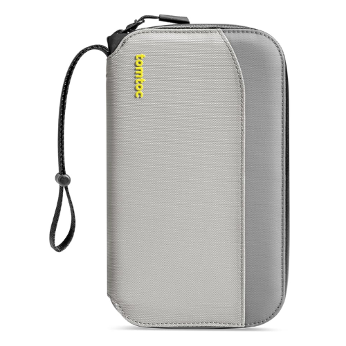 tomtoc T03 Passport Cover – Grey, Minimalist Slim Passport Holder, Size M