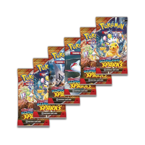 Pokémon TCG: Scarlet & Violet – Surging Sparks Booster Bundle – 6 Packs, Pikachu ex, ACE SPEC, 250+ Cards