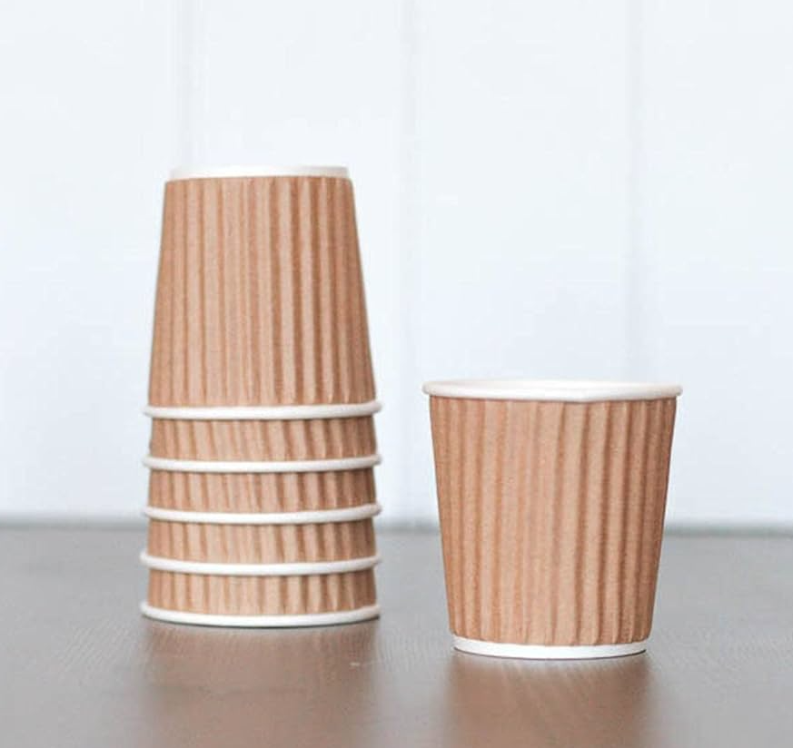 Green Ard Eco Friendly Disposable Drinkware Brown Ripple Wall Hot and Cold Paper Coffee Cup (without lid), 500 piecesSustainable LivingIntroducing our Green Ard Eco Friendly Disposable Drinkware Brown Ripple Wall Hot and Cold Paper Coffee Cup, available i