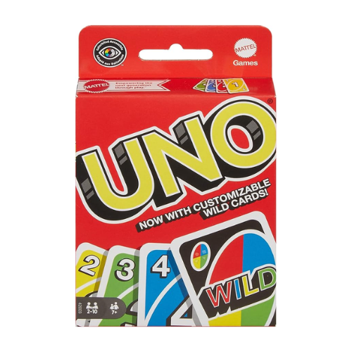 Mattel UNO Classic Card Game – 108 Cards, 2–10 Players, Ages 7+, Skip Reverse Wild, Family Game Night
