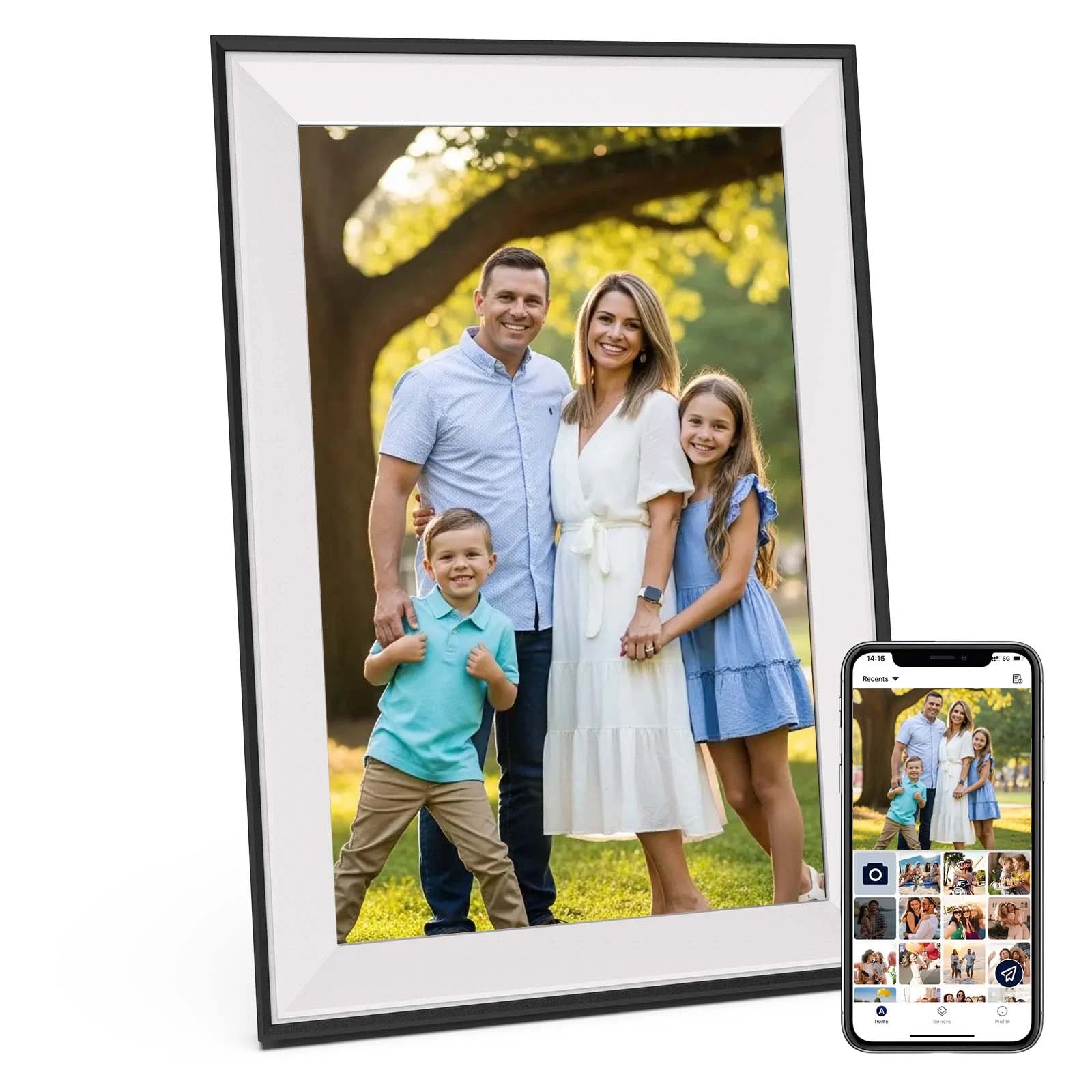 Crony JT101F-102 10.1-Inch WiFi Digital Photo Frame – Android Smart Frame, 16GB Storage, Touchscreen Cloud Sharing- Black