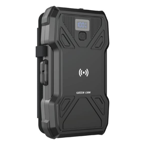 Green Lion Solar 5-Panel Power Bank 20000mAh – 8W Solar, 15W Wireless, PD20W, QC22.5W, IP54, LCD