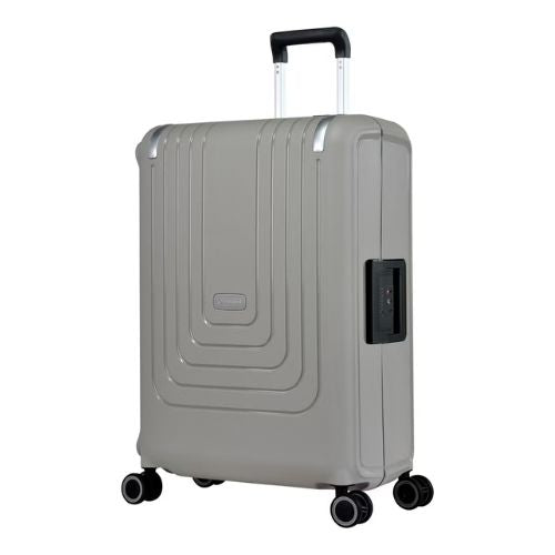 EMINENT Vertica Hard Case Luggage Trolley – Lightweight Polypropylene Suitcase with 4 Double Spinner Wheels & TSA Lock