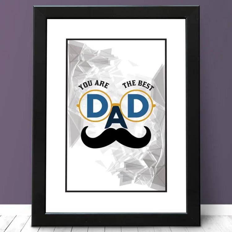 The Best Dad Photo FrameChocolate & ConfectioneryFathers Day Theme Frame, Synthetic Fiber Frame, Front - Acrylic Transparent Sheet for Safer Use, Back - MDF Sheet, Frame Dimension - 21x30cm.