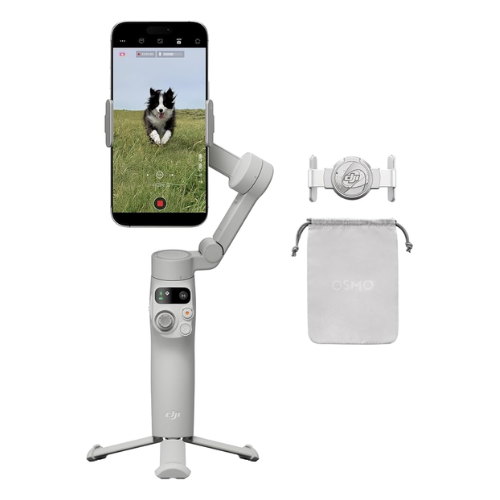 DJI Osmo Mobile 7 3-Axis Gimbal Stabilizer for iPhone & Android – ActiveTrack 7.0, Built-in Tripod, Comfortable Grip, OneTap Edit, Phone Charging – UAE Version with Official Warranty Support