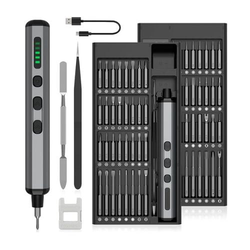 Electric Precision Screwdriver Set 68-in-1 – Battery Powered, 64 Magnetic Bits, Phone Laptop Watch Repair