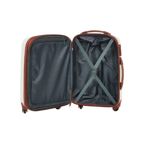 Hard shell luggage trolley set durable travel bags stacked