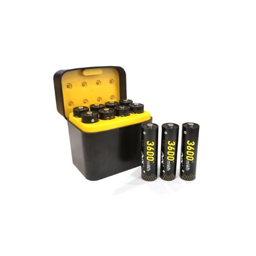 TakTik USB-C Rechargeable Lithium Batteries 8-Pack AA & AAA – 1.5V, Fast Charge, Magnetic Case