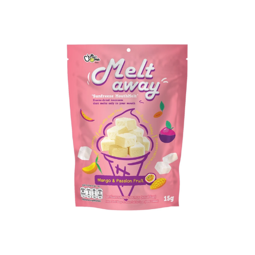 CHIMMA Melt Away Freeze-Dried Ice Cream Mango & Passion Fruit 15g | Crispy Tropical Fruit Snack | Thai Treat