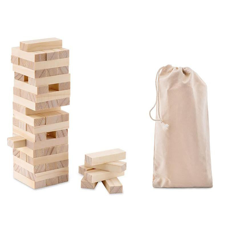 KOLA Tower Game – Wooden Family Stacking & Balance Game for Kids, Adults, Parties and Game Nights