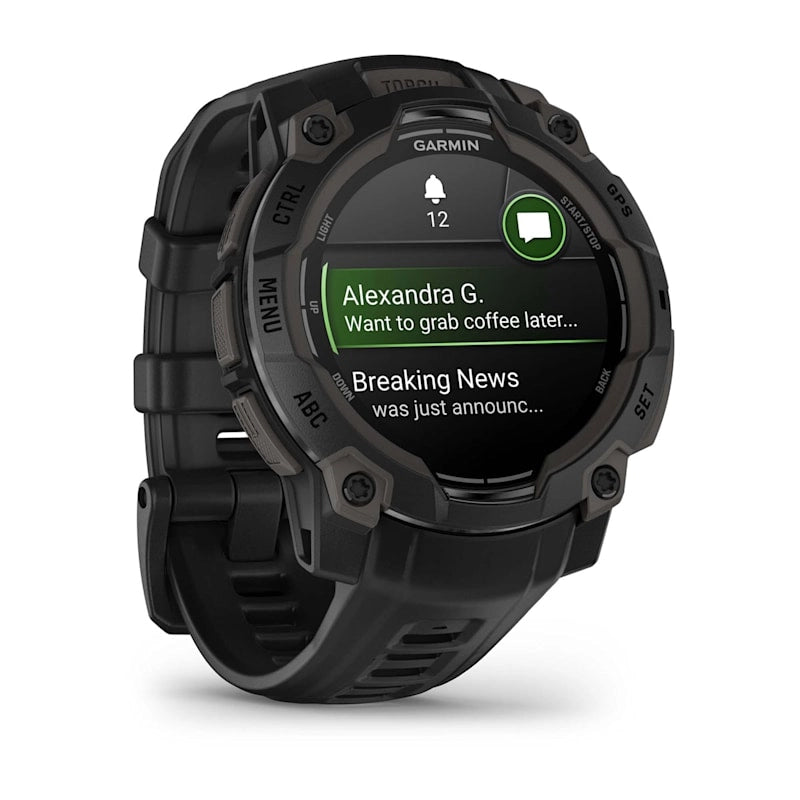 Garmin Instinct 3 – 45 mm, AMOLED Black with Black BandWearablesMetal-reinforced bezel Bright and vibrant AMOLED display 24/7 health and wellness monitoring Multi-band GPS with SatIQ technology DAILY MOVEMENTSKeep tabs on your daily steps, calories burned