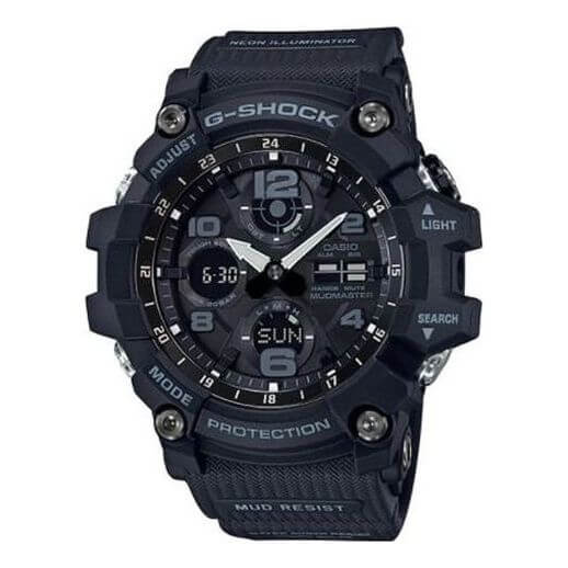 Casio G-Shock GSG-100-1ADR Analog/Digital Watch – Mudmaster Series, Shock & Mud Resistant, Tactical Design | LetsTango UAEJewelleryEngineered for the harshest environments, the Casio G-Shock GSG-100-1ADR from the Mudmaster series is designed for military-