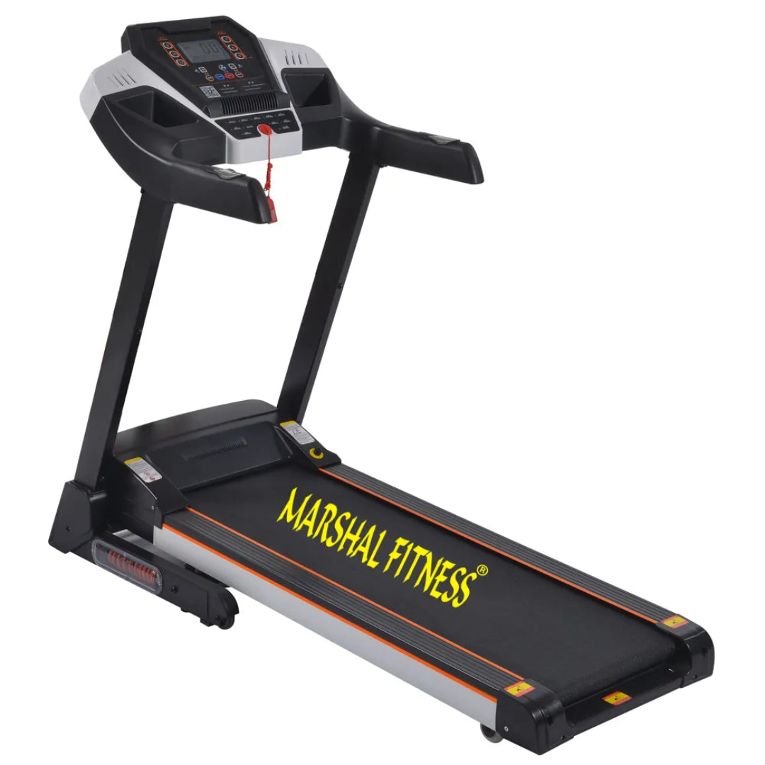 Marshal Fitness Home Use Folding Electric Motorized Running Treadmill - 3.5HP Peak Motor, PKT-175-1Sports & FitnessUpgrade your home workouts with our Home Use Folding Electric Motorized Running Treadmill. Featuring a powerful 3.5HP peak motor and a range