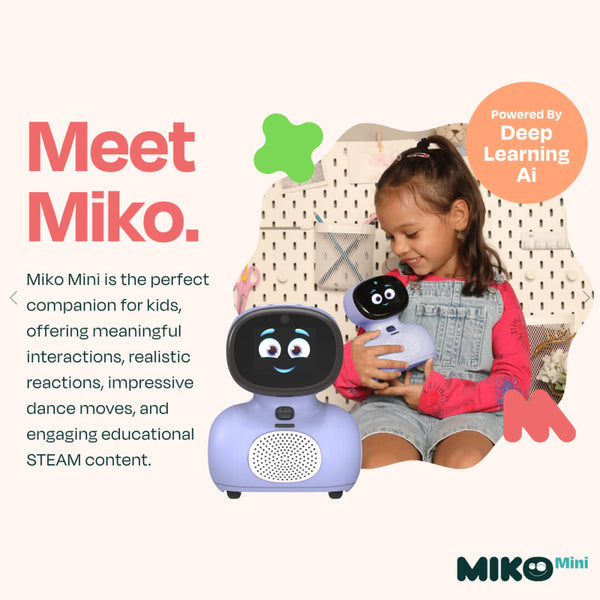 MIKO Mini: AI-Enhanced Intelligent Robot Designed for Children STEM Learning & Education|Interactive Bot Equipped with Coding, a Wide Array of Games | Ideal Gift for Boys & Girls of Ages 5-12Toys & GamesIntroducing MIKO Mini: the AI-enhanced intelligent r