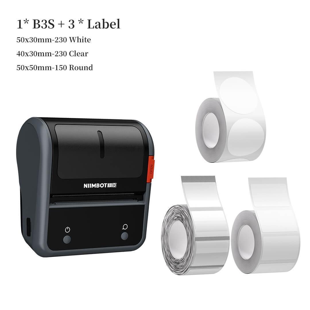 NIIMBOT B3S 3 Inch Label Printer with Tape - Streamline Your Labeling and Receipt PrintingPrinters & Accessories🖨️ Wide 3-Inch Format – Print larger labels, barcodes, and receipts with clarity and efficiency. 🎫 Inkless Thermal Technology – Cost-effectiv