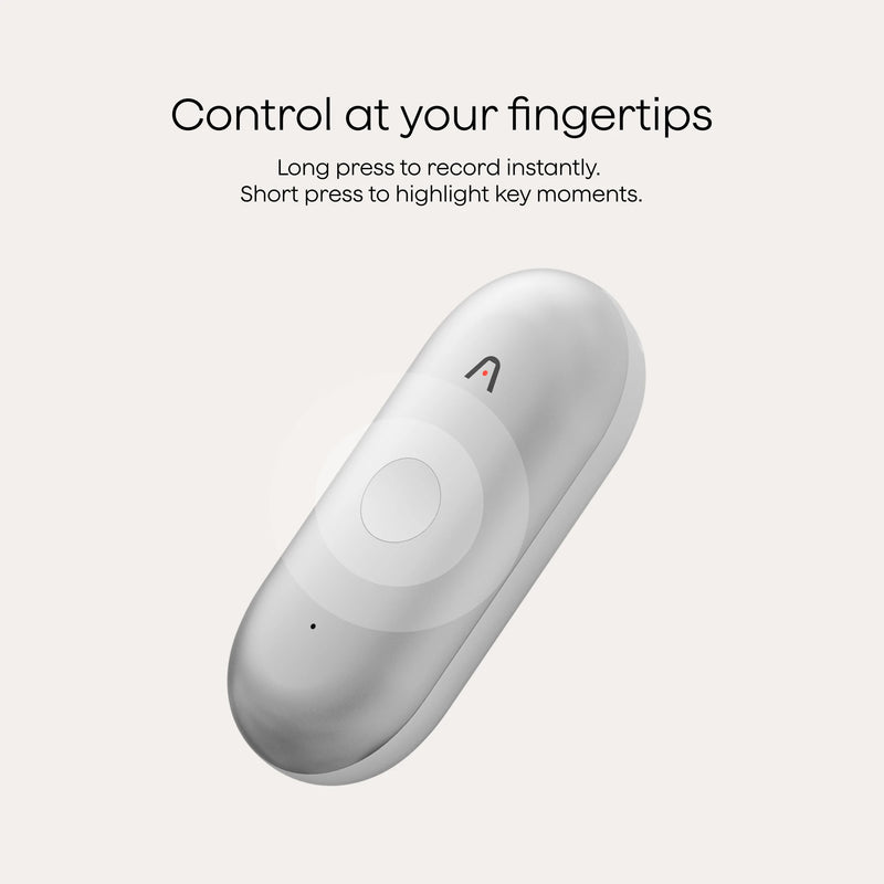 Plaud NotePin S AI Voice Recorder – Tactile Button, Press to Highlight, 4 Wear Styles, 20H, 64GB