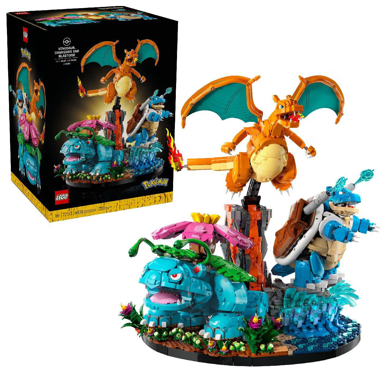 LEGO Pokémon Venusaur, Charizard and Blastoise Building Set