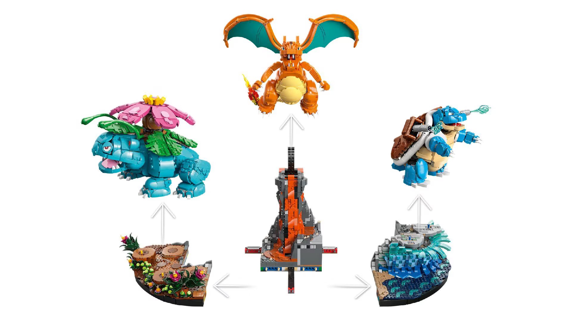 LEGO Pokémon Venusaur, Charizard and Blastoise Building Set