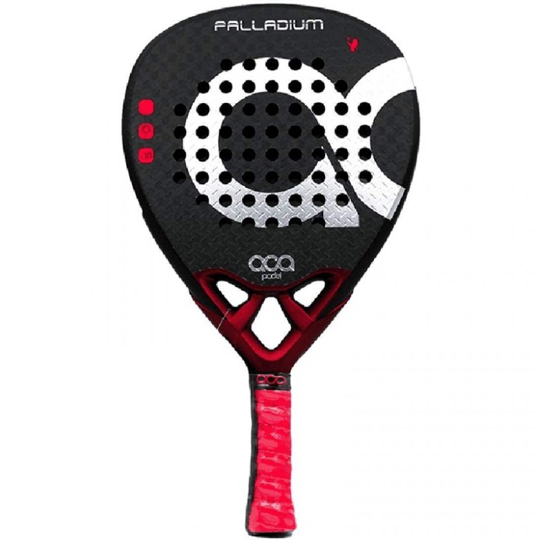 ACA Palladium 12K Padel RacketEquipmentsThe ACA Palladium 12K Padel Racket is engineered for players who demand excellence in every shot. Its diamond shape and high balance point make it ideal for aggressive play, delivering powerful smashes and volleys.