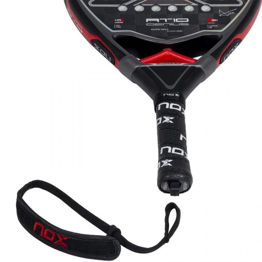 Nox AT10 Luxury Genius 18K 2023 – Agustín Tapia’s Official Padel RacketEquipmentsThe Nox AT10 Luxury Genius 18K 2023 is the official racket of World Padel Tour star Agustín Tapia. Designed for advanced and professional players, it offers a perfect blend o