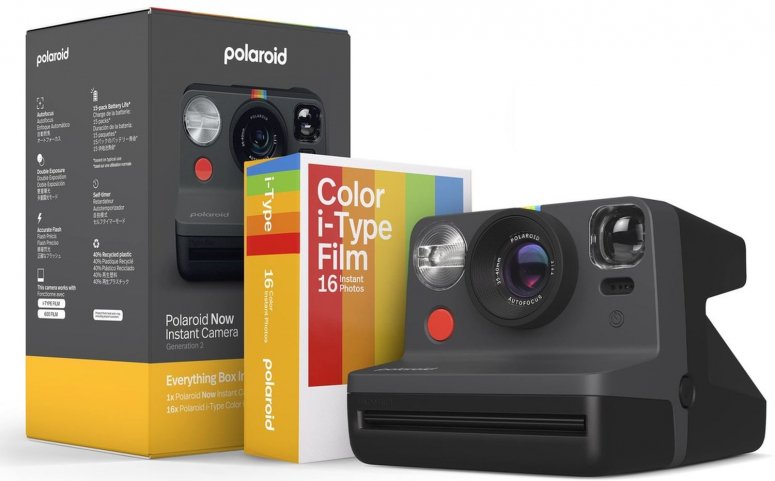 Polaroid Now Everything Box Generation 2CamerasWelcome to the beautifully imperfect world of Polaroid photography. Welcome to the beautifully imperfect world of Polaroid photography with thePolaroid Now Generation 2 camera. The classic, iconic analog inst