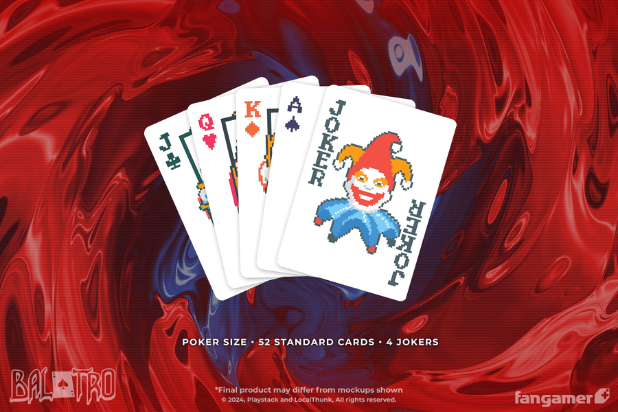 Balatro Playing Card DeckToys & Games🃏 Official Balatro Collectible – Inspired by the critically acclaimed roguelike poker game, now in real card form. 🎨 Unique Art Style – Custom illustrations and premium finishes true to the game’s bold visual identit