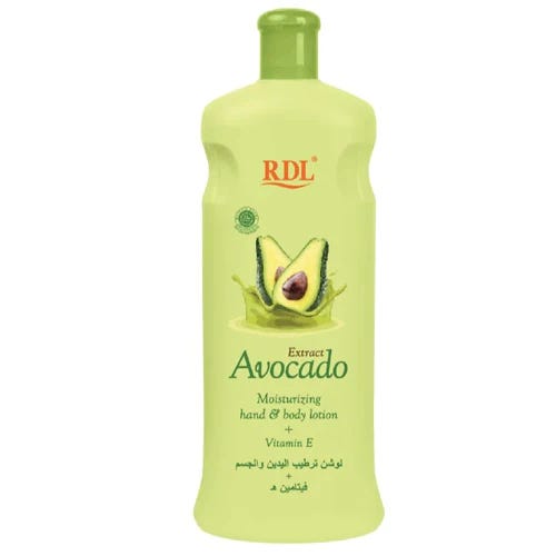 RDL Avocado Extract + Vitamin E Moisturizing Hand & Body Lotion - 600mlPersonal CareAvocado-Powered Hydration: Enriched with avocado extract to deeply moisturize and help repair dry or rough skin, ideal for UAE's dry climate. Vitamin E Infused: Provides a