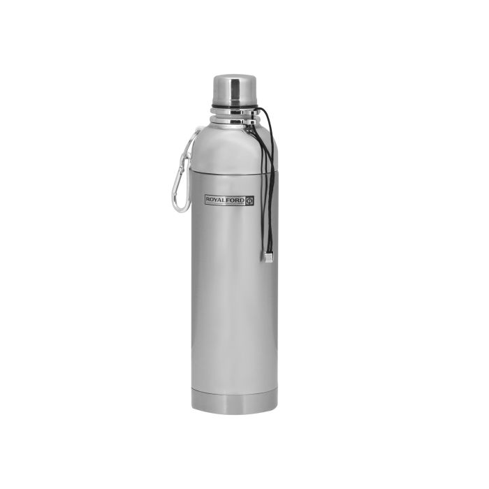 Royalford RF6147 500ml Vacuum Bottle - Double Wall Stainless Steel Flask & Water Bottle - Hot & Cold Leak-Resistant Sports Drink Bottle - High-Quality Vacuum Insulation Bottle for Indoor Outdoor UseSustainable LivingUNIQUE DOUBLE-WALLED DESIGN & PREMIUM S