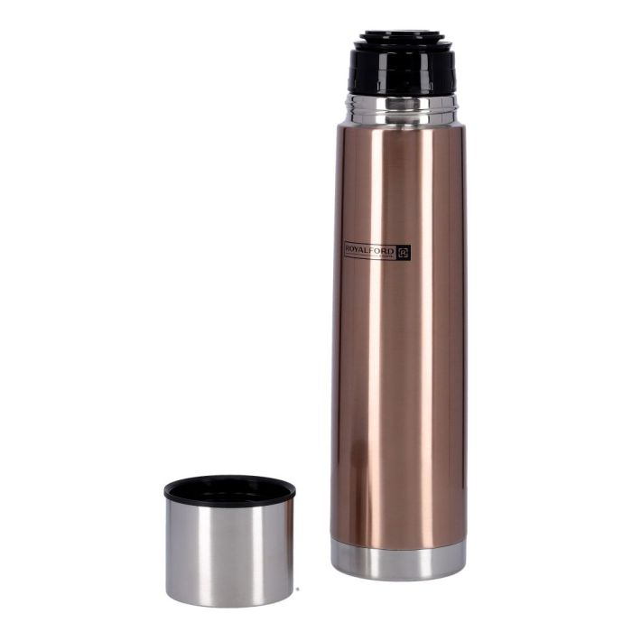 Royalford Vacuum Water Bottle, 1L Stainless Steel Bottle, RF7665BR | Double Wall Vacuum Bottle | Portable & Leak-Resistant | Perfect for Outdoor, Sports, Fitness, Camping, SchoolSustainable LivingHIGH-QUALITY MATERIALS – This stylish and durable high-qual
