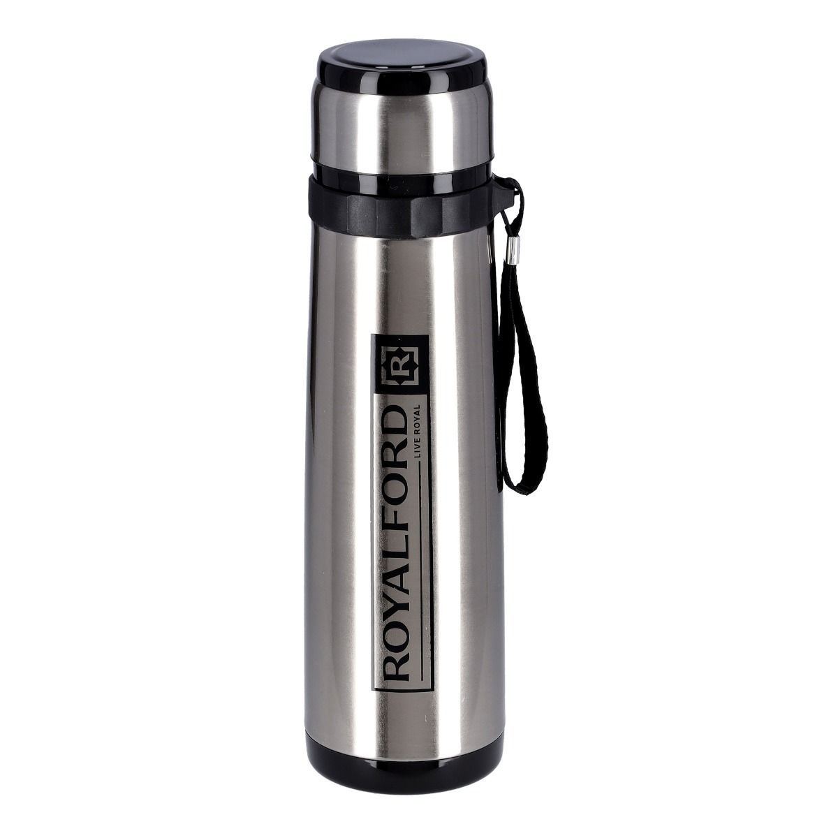Royalford Stainless Steel Vacuum Bottle | 600 ml | RF9459 | Stainless Steel Flask & Water Bottle - Hot & Cold Leak-Resistant Sports Drink Bottle - Vacuum Insulation Bottle for Indoor Outdoor UseKitchen StorageWhether you\'re looking for the best reusable
