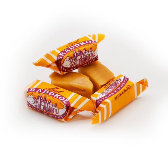 Ryfors Cream ToffeeChocolate & ConfectioneryIngredients:Sugar, glucose syrup, whole MILK powder (12%), CREAM, BUTTER, flavouring. May contain SESAME, PEANUTS and NUTS.