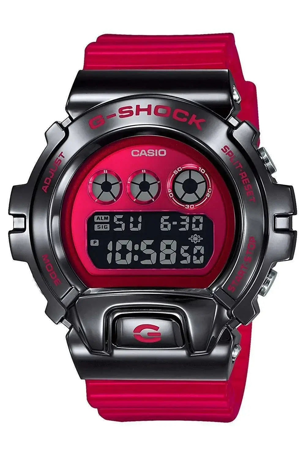 Casio G-Shock GM-6900B-4DR Analog/Digital Watch – Metal Bezel, Shock Resistant, Bold Red Style | LetsTango UAEJewelleryThe Casio G-Shock GM-6900B-4DR redefines toughness with a premium metal design and iconic 6900-series silhouette. Combining street fashi
