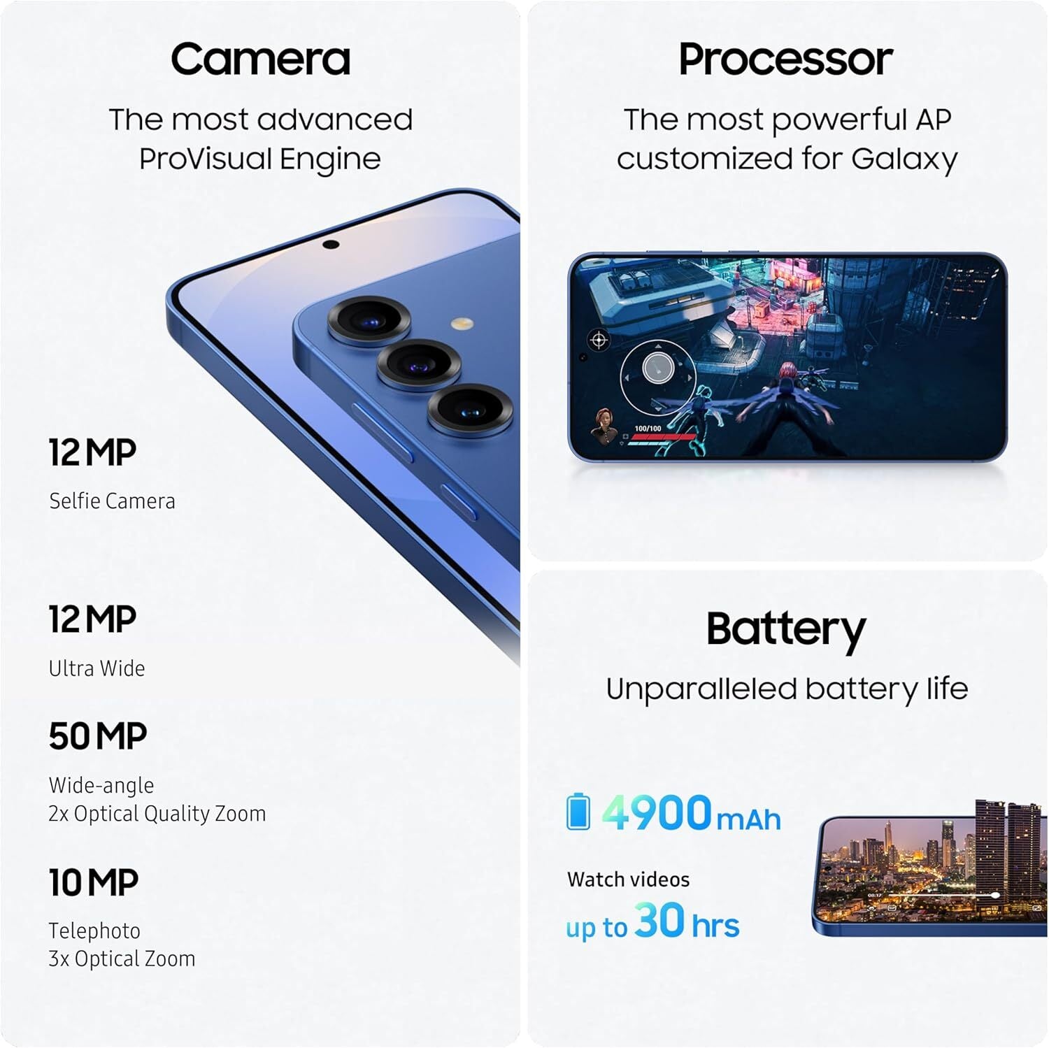 Samsung Galaxy S25+ AI Phone, 12GB RAM, Android Smartphone, 50MP Camera, Long Battery Life (UAE Version)MobilesMeet Galaxy S25 and S25+. A sleek, premium design wrapped in a strong aluminum frame with an immersive screen, sophisticated camera and now slim