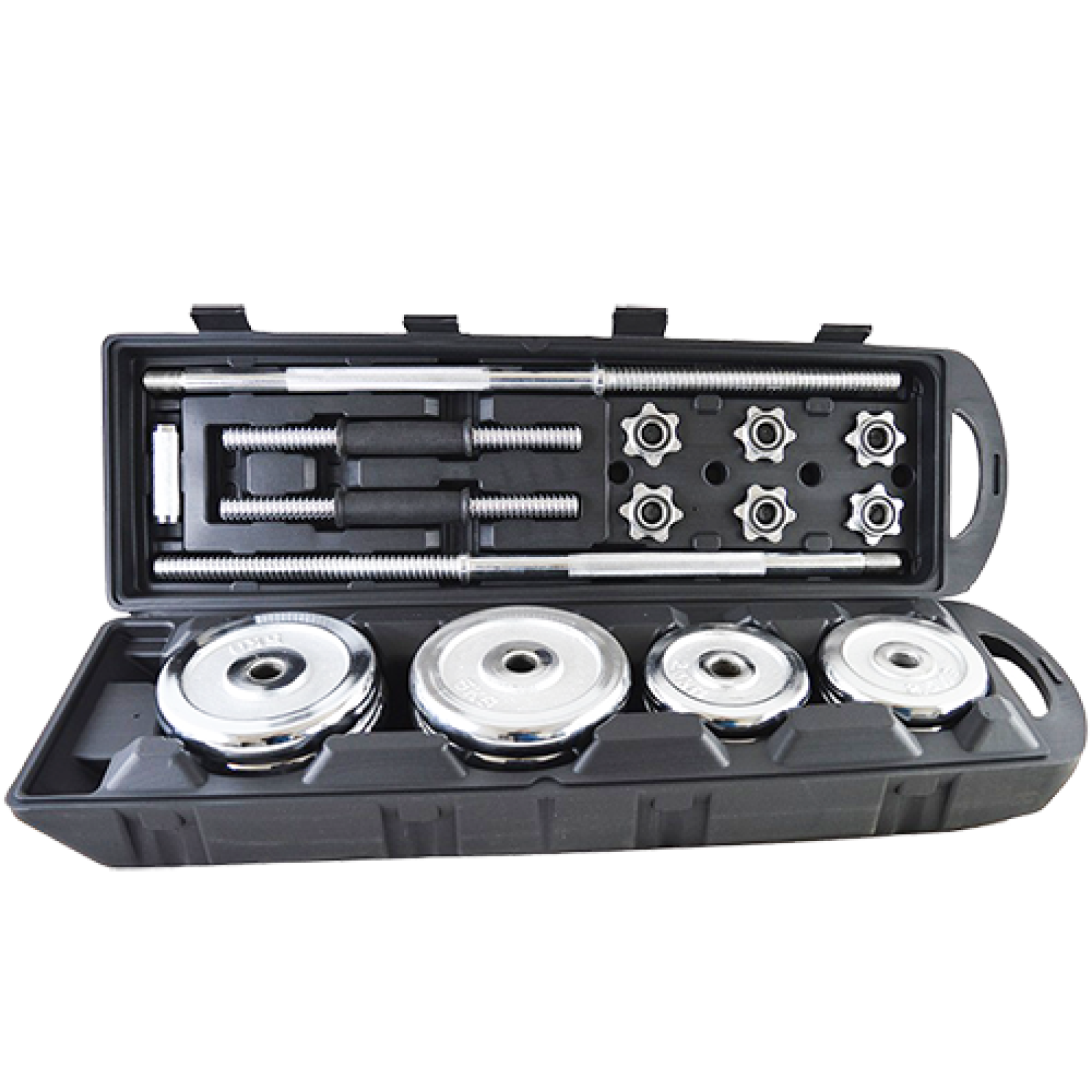 SD51 CHROME DUMBBELL SET WITH CASE