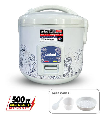 Sanford Rice Cooker 1.5 L 500 W SF1187RC-1.5L BSKitchen Storage1.5L Capacity Rice Cooker. Automatic Rice Cooker Equipped with Magnetic Controlling System. Solid Construction. Easy to Operate. Keep Warm and Cooking Function. Non-stick Inner Pot. Low Power
