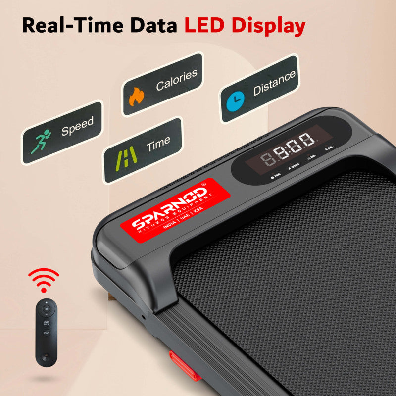 Sparnod STH-3002 Home use Walking Padwith LED display showing real-time data 
