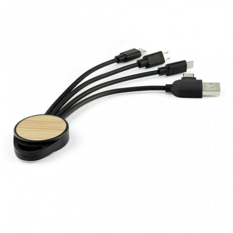 SULZA CHANGE Collection RCS Recycled 6-in-1 Multi Cable – Eco-Friendly Fast Charging & Data Transfer Cable