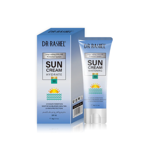 DR. RASHEL Protect Hydrate Sun Cream Spf 50 Clear 50mlPersonal Care🌞 Broad-Spectrum Protection: SPF 50 shields against harmful UVA and UVB rays, preventing sunburn and premature aging. 💧 24-Hour Hydration: Infused with moisturizing agents to keep skin s