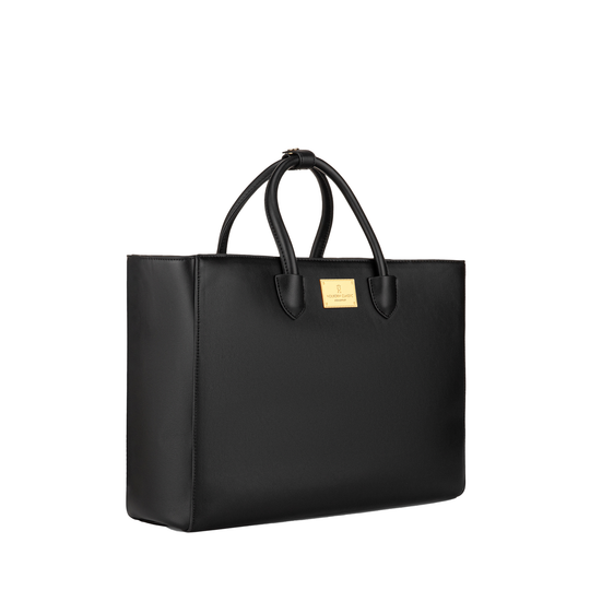Holborn Classic Tiara Everyday Tote - BlackHandbags & WalletsThis Tiara Everyday Tote in black is the perfect work bag for women who value both style and sustainability. Made with eco leather, this tote is durable and stylish enough for everyday use. Carr
