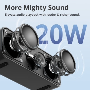 Tronsmart T2 Plus Waterproof Bluetooth Speaker | 24-Hour Playtime | IPX7 Waterproof | Bluetooth 5.0 | Portable Wireless Speaker with Built-In Mic & Voice Assistant