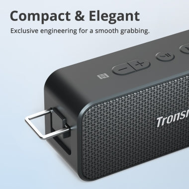 Tronsmart T2 Plus Waterproof Bluetooth Speaker | 24-Hour Playtime | IPX7 Waterproof | Bluetooth 5.0 | Portable Wireless Speaker with Built-In Mic & Voice Assistant