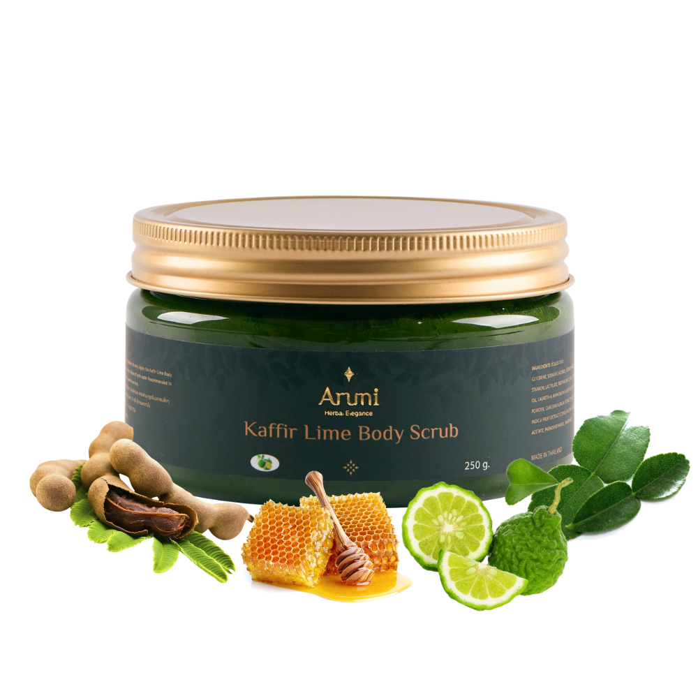 ARUNI Kaffir Lime Body Scrub 250 gPersonal CareA luxurious natural skincare range formulated with Thai herbal extracts and essential oils. Aruni is the natural choice for skincare. Our formular optimizes hydration and nourishes the skin producing a radian