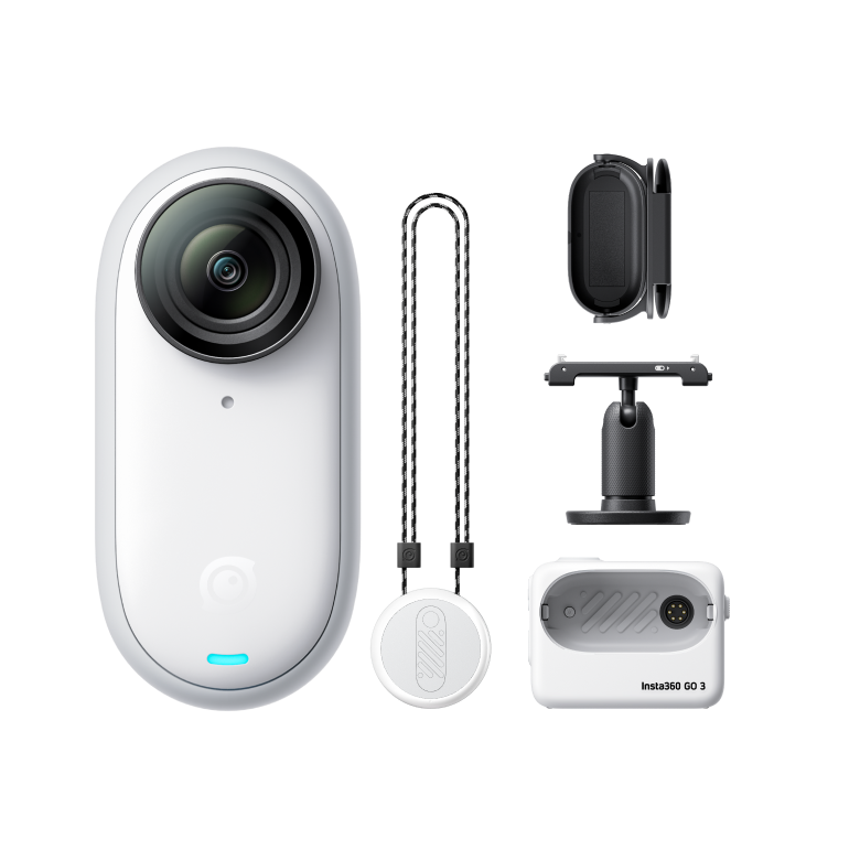 Insta360 GO 3 64GB Action CameraCamerasLightweight and portable. Unique hands-free POVs. Magnetic mounting system for creative angles. Action Pod with remote control and live preview. Camera waterproof to 16ft (5m). Action Pod IPX4 splash-proof. Small & L