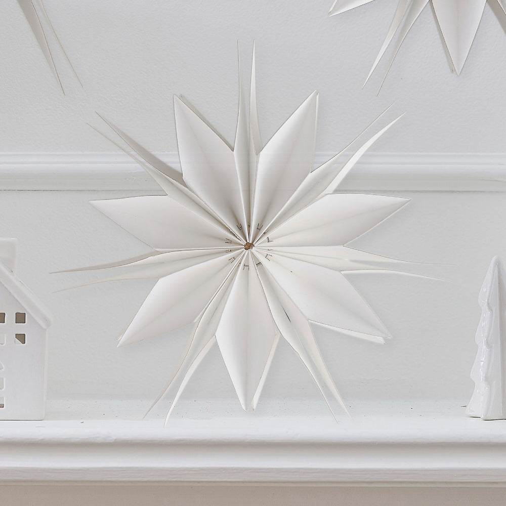 Hanging Decoration - White Paper Stars
